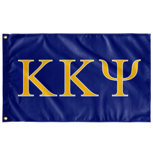 Load image into Gallery viewer, Kappa Kappa Psi Fraternity Flag - Royal, Light Gold & White