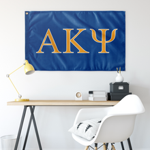 Load image into Gallery viewer, Alpha Kappa Psi Fraternity Flag - Royal, Gold & White