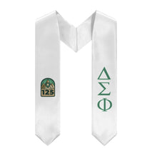 Load image into Gallery viewer, Delta Sigma Phi 125th Anniversary Graduation Stole - White