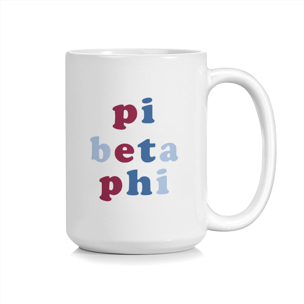 Pi Beta Phi Bubble Sorority Mug