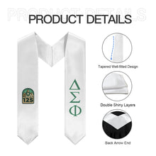 Load image into Gallery viewer, Delta Sigma Phi 125th Anniversary Graduation Stole - White