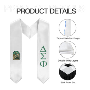 Delta Sigma Phi 125th Anniversary Graduation Stole - White