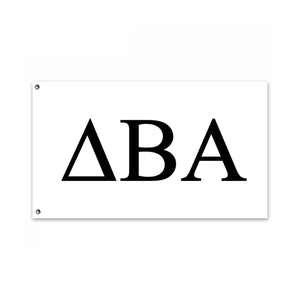 Delta Beta Alpha Double-Sided Fraternity Flag - White & Black