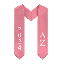 Load image into Gallery viewer, Delta Zeta 2024 Graduation Stole - Pink