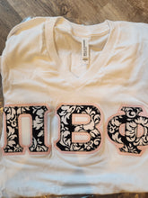 Load image into Gallery viewer, Pi Beta Phi V-Neck Letter Shirt