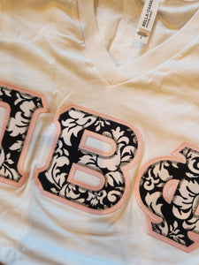 Pi Beta Phi V-Neck Letter Shirt