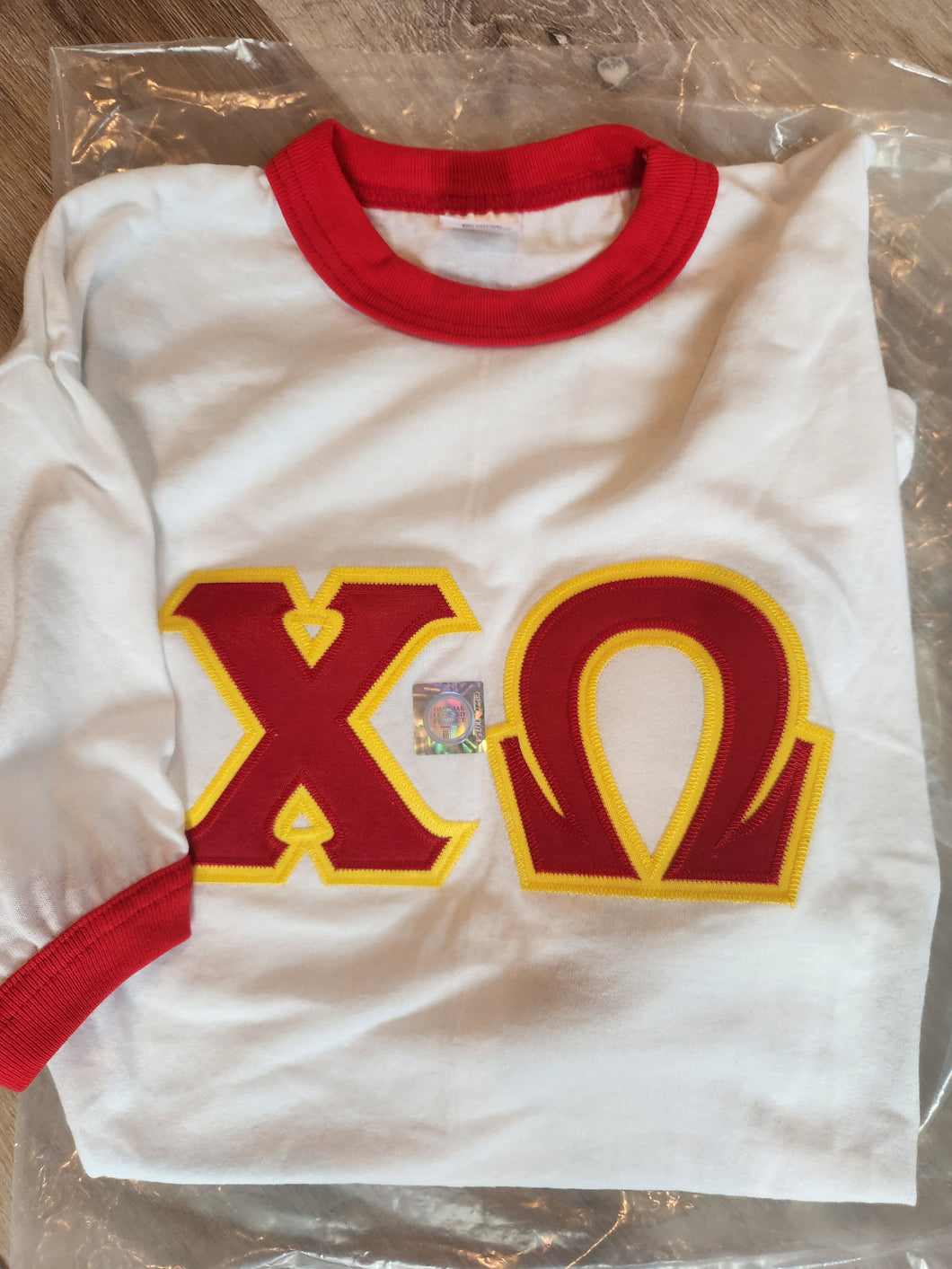 Chi Omega Ringer Tee