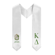 2026 Kappa Delta Stole - White & Dark Olive