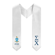 Load image into Gallery viewer, 2026 Sigma Chi Stole - White &amp; Navy