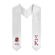 Load image into Gallery viewer, 2026 Sigma Kappa Stole - White, Maroon &amp; Lavender
