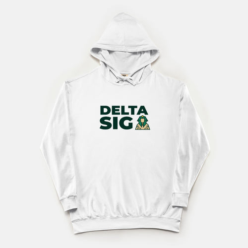 Delta Sig Comfort Colors Lightweight Hooded Sweatshirt