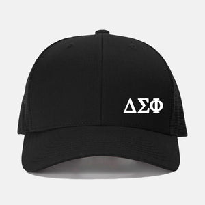 Delta Sigma Phi Lettered Retro Trucker Hat