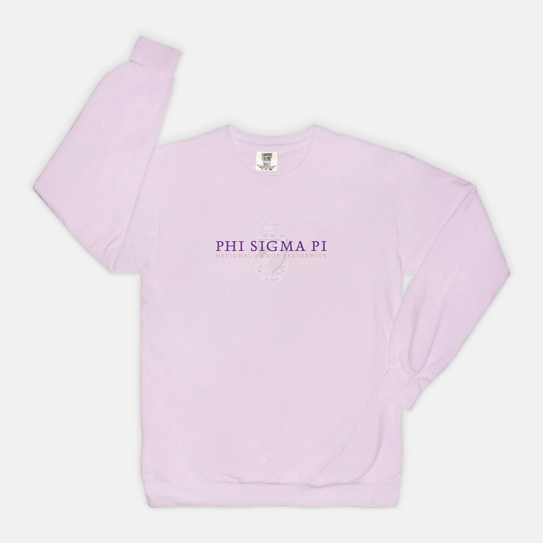 Phi Sigma Pi Shield Comfort Colors Crewneck Sweatshirt