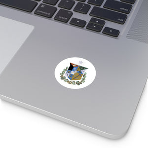 Zeta Psi Escutcheon Vintage-Style Round Sticker