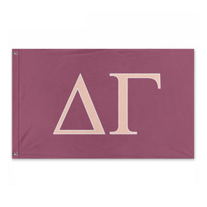 Delta Gamma Sorority Flag - Hope Rose, Promise Pink & White