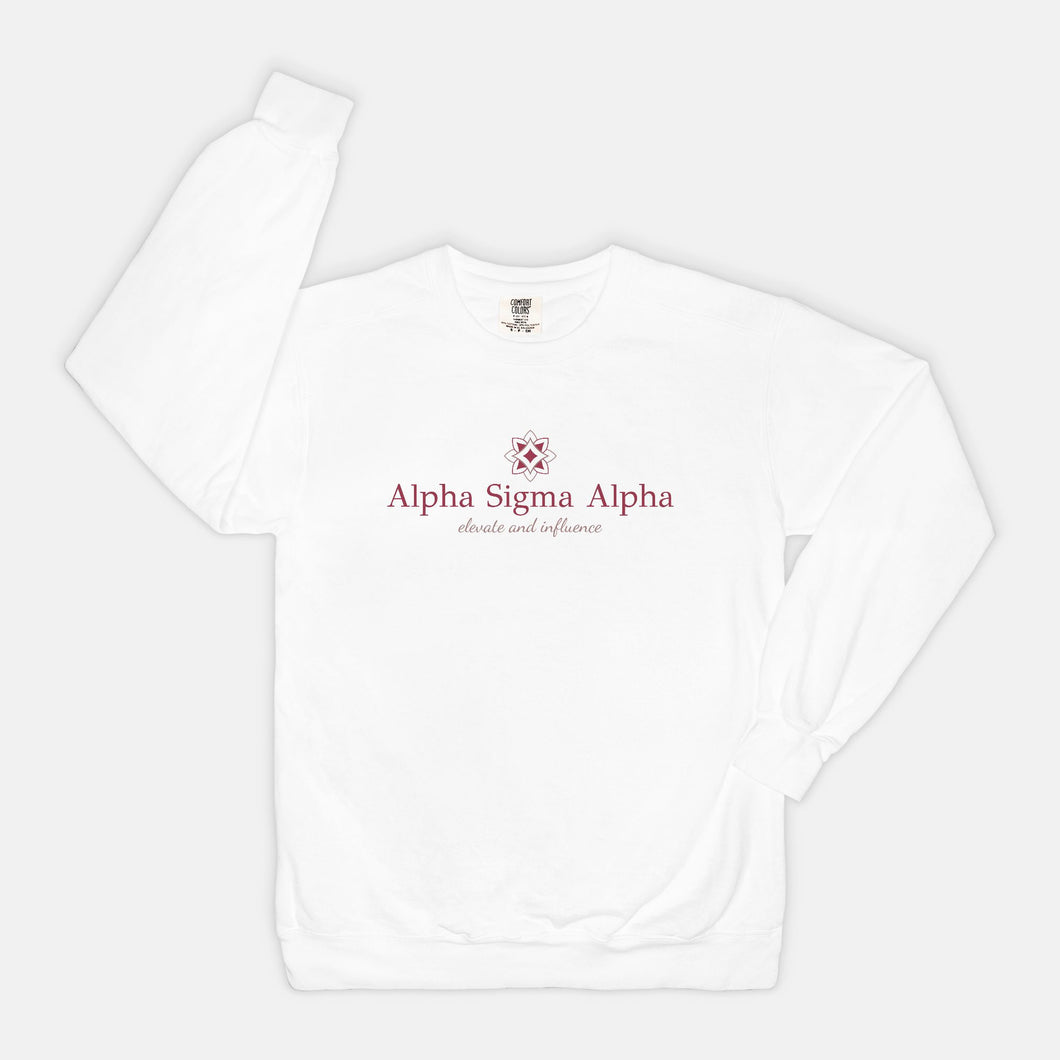 Alpha Sigma Alpha Comfort Colors Crewneck Sweatshirt