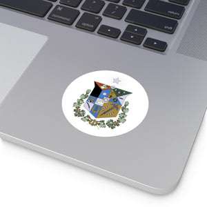 Zeta Psi Escutcheon Vintage-Style Round Sticker