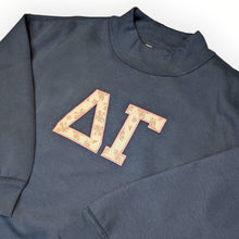 Load image into Gallery viewer, Delta Gamma Mockneck - Navy, Pink &amp; Creme Floral &amp; Azalea