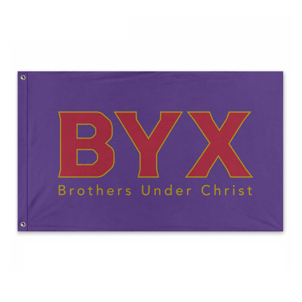 Beta Upsilon Chi Fraternity Flag - Purple, Red & Old Gold