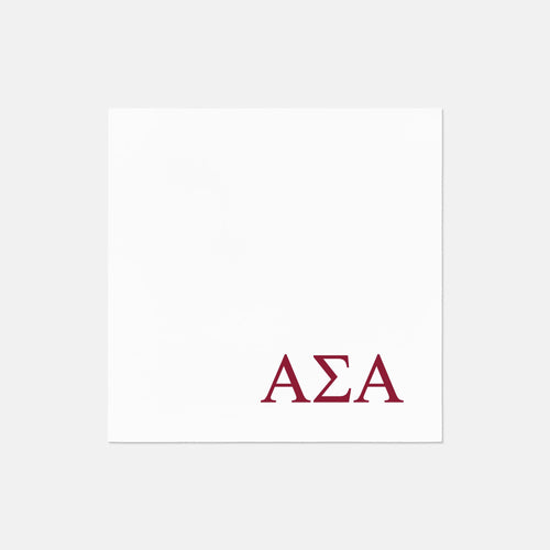 Alpha Sigma Alpha Lettered Luncheon Napkin