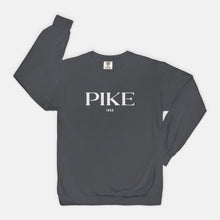 Load image into Gallery viewer, PIKE + Year - White - Comfort Colors Crewneck Sweatshirt