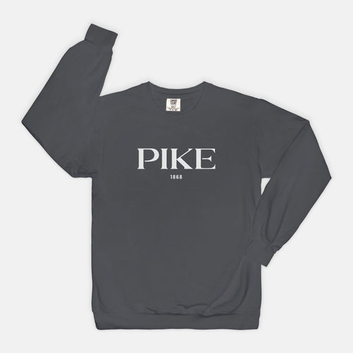 PIKE + Year - White - Comfort Colors Crewneck Sweatshirt