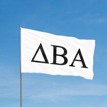 Load image into Gallery viewer, Delta Beta Alpha Double-Sided Fraternity Flag - White &amp; Black