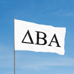 Delta Beta Alpha Double-Sided Fraternity Flag - White & Black