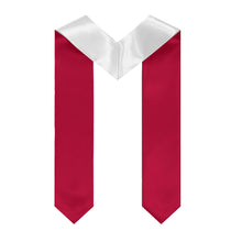 Load image into Gallery viewer, Custom Alpha Omicron Pi Infinity Rose Stole - White &amp; Cardinal