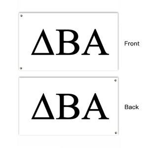 Delta Beta Alpha Double-Sided Fraternity Flag - White & Black