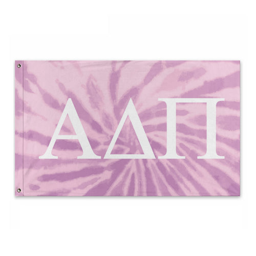 Alpha Delta Pi Tie-Dye Pink & Purple Flag