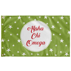 Alpha Chi Omega Star Sorority Flag - Greencastle