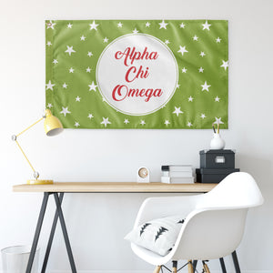 Alpha Chi Omega Star Sorority Flag - Greencastle