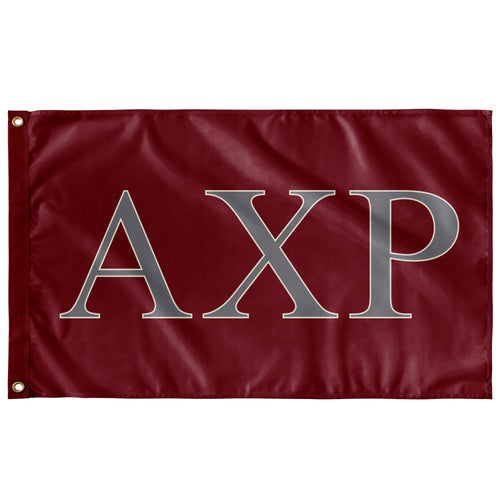 Alpha Chi Rho Fraternity Flag - Garnet, Gray & Cream