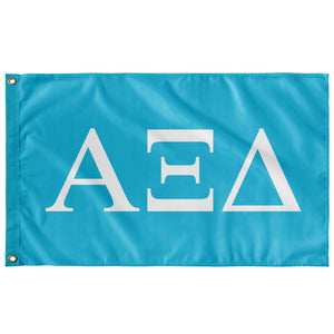 Alpha Xi Delta Sorority Flag - BetXi Bear Blue & White