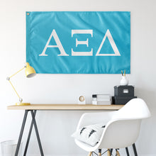 Load image into Gallery viewer, Alpha Xi Delta Sorority Flag - BetXi Bear Blue &amp; White
