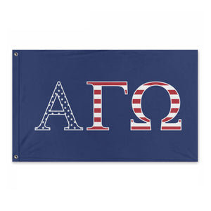 Alpha Gamma Omega USA Flag - Blue