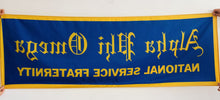 Load image into Gallery viewer, Alpha Phi Omega Vintage Banner - Royal