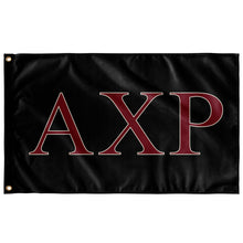 Load image into Gallery viewer, Alpha Chi Rho Fraternity Flag - Black, Garnet &amp; Creme