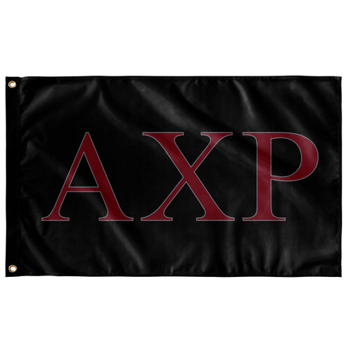 Alpha Chi Rho Fraternity Flag - Black, Garnet & Gray