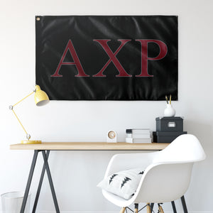 Alpha Chi Rho Fraternity Flag - Black, Garnet & Gray