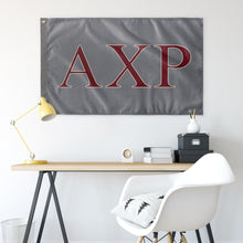 Load image into Gallery viewer, Alpha Chi Rho Fraternity Flag - Gray, Garnet &amp; Creme