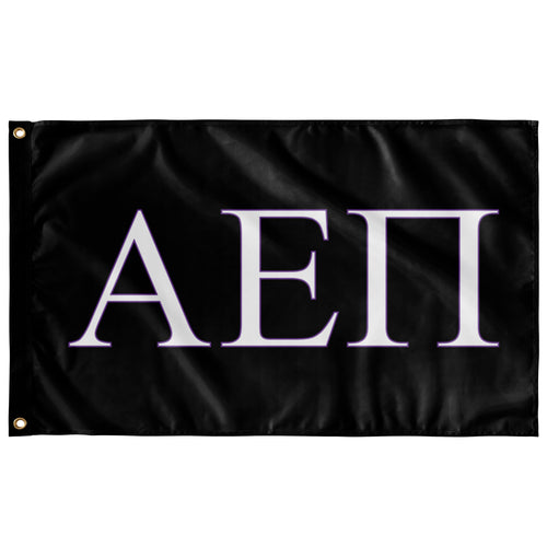 Alpha Epsilon Pi Fraternity Flag - Black, White & Grape