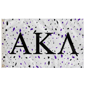 Alpha Kappa Lambda Custom Terrazzo Gold & Purple Flag
