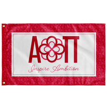 Load image into Gallery viewer, Alpha Omicron Pi Inspire Ambition Sorority Flag