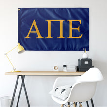 Load image into Gallery viewer, Alpha Pi Epsilon Fraternity Flag - Royal &amp; Light Gold