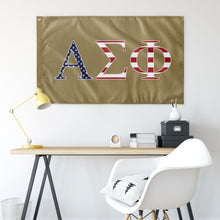 Load image into Gallery viewer, Alpha Sigma Phi USA Flag - Metallic Gold