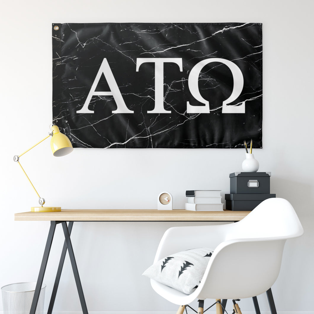 Alpha Tau Omega Black Marble Flag - Wall Flag - 36