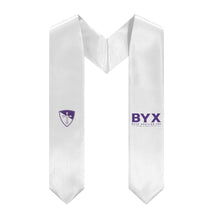 Load image into Gallery viewer, Beta Upsilon Chi Brothers Under Christ Stole - White &amp; Purple