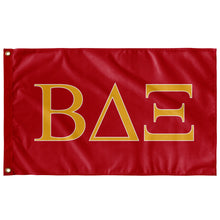 Load image into Gallery viewer, Beta Delta Xi Fraternity Flag - Red, Light Gold &amp; White